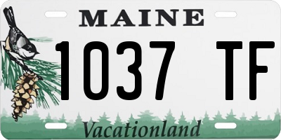 ME license plate 1037TF