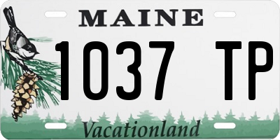 ME license plate 1037TP