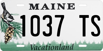 ME license plate 1037TS