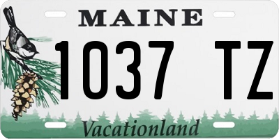 ME license plate 1037TZ