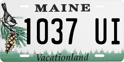 ME license plate 1037UI