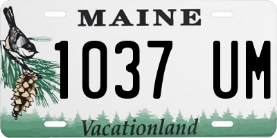 ME license plate 1037UM