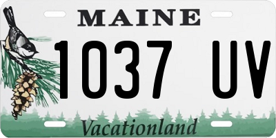 ME license plate 1037UV