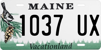 ME license plate 1037UX