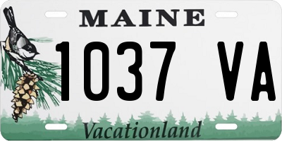ME license plate 1037VA