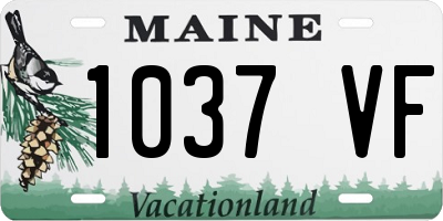 ME license plate 1037VF
