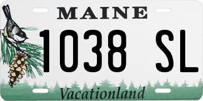 ME license plate 1038SL