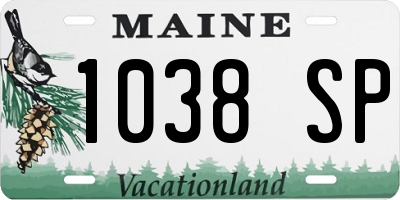 ME license plate 1038SP