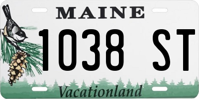 ME license plate 1038ST