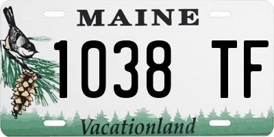 ME license plate 1038TF