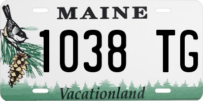 ME license plate 1038TG