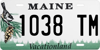 ME license plate 1038TM