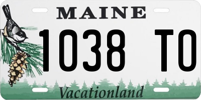 ME license plate 1038TO