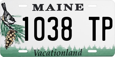 ME license plate 1038TP
