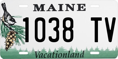 ME license plate 1038TV