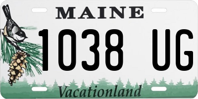 ME license plate 1038UG