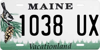 ME license plate 1038UX