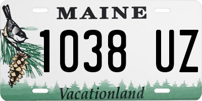 ME license plate 1038UZ