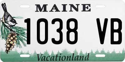 ME license plate 1038VB