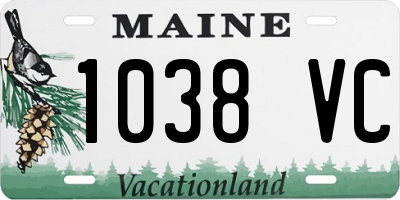 ME license plate 1038VC