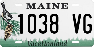 ME license plate 1038VG