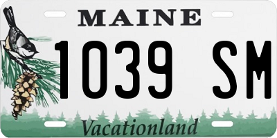 ME license plate 1039SM