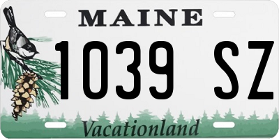 ME license plate 1039SZ