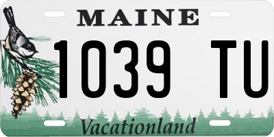 ME license plate 1039TU