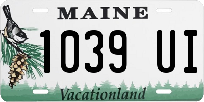 ME license plate 1039UI