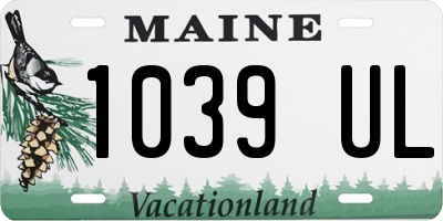 ME license plate 1039UL