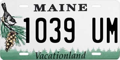 ME license plate 1039UM