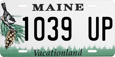 ME license plate 1039UP