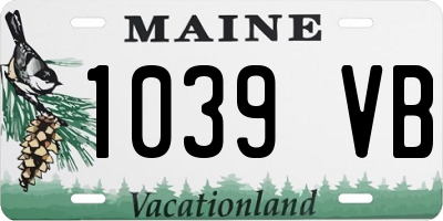 ME license plate 1039VB