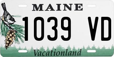 ME license plate 1039VD