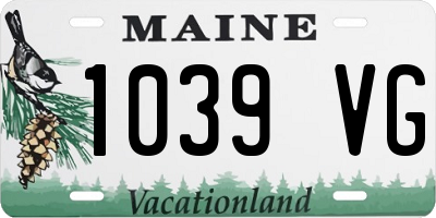 ME license plate 1039VG