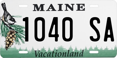 ME license plate 1040SA