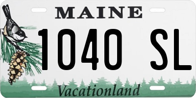 ME license plate 1040SL