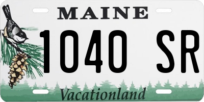 ME license plate 1040SR