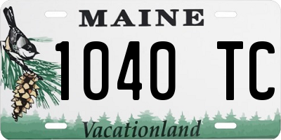 ME license plate 1040TC