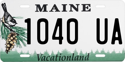 ME license plate 1040UA