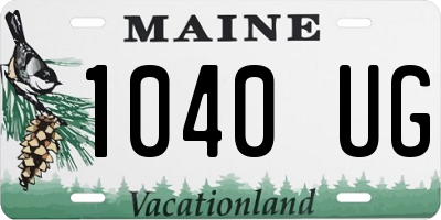 ME license plate 1040UG