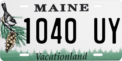 ME license plate 1040UY
