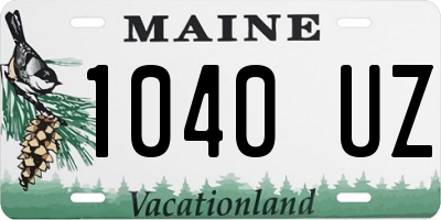 ME license plate 1040UZ