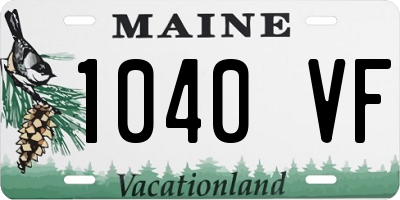 ME license plate 1040VF