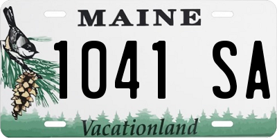 ME license plate 1041SA