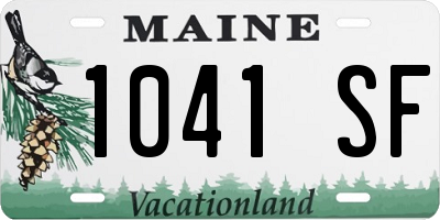 ME license plate 1041SF