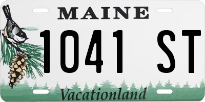 ME license plate 1041ST