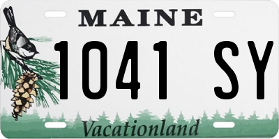 ME license plate 1041SY