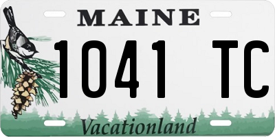 ME license plate 1041TC