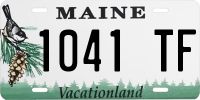 ME license plate 1041TF